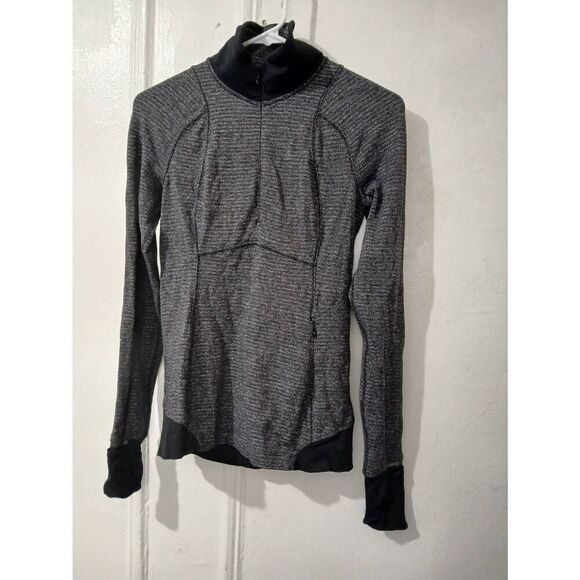 Lululemon women size 4 runderful base runner longsleeve top running gray - Picture 3 of 7